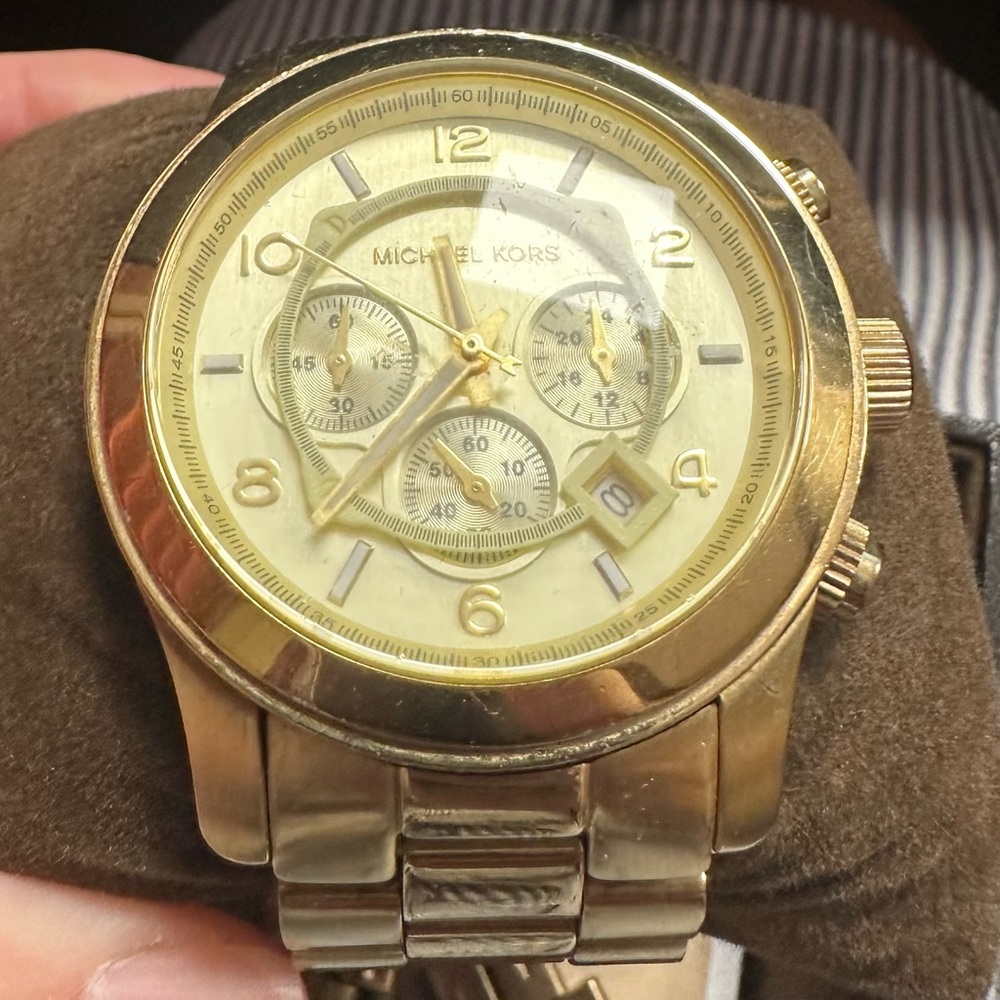 Michael Kors Runway Chronograph Stainless Steel Gold Watch